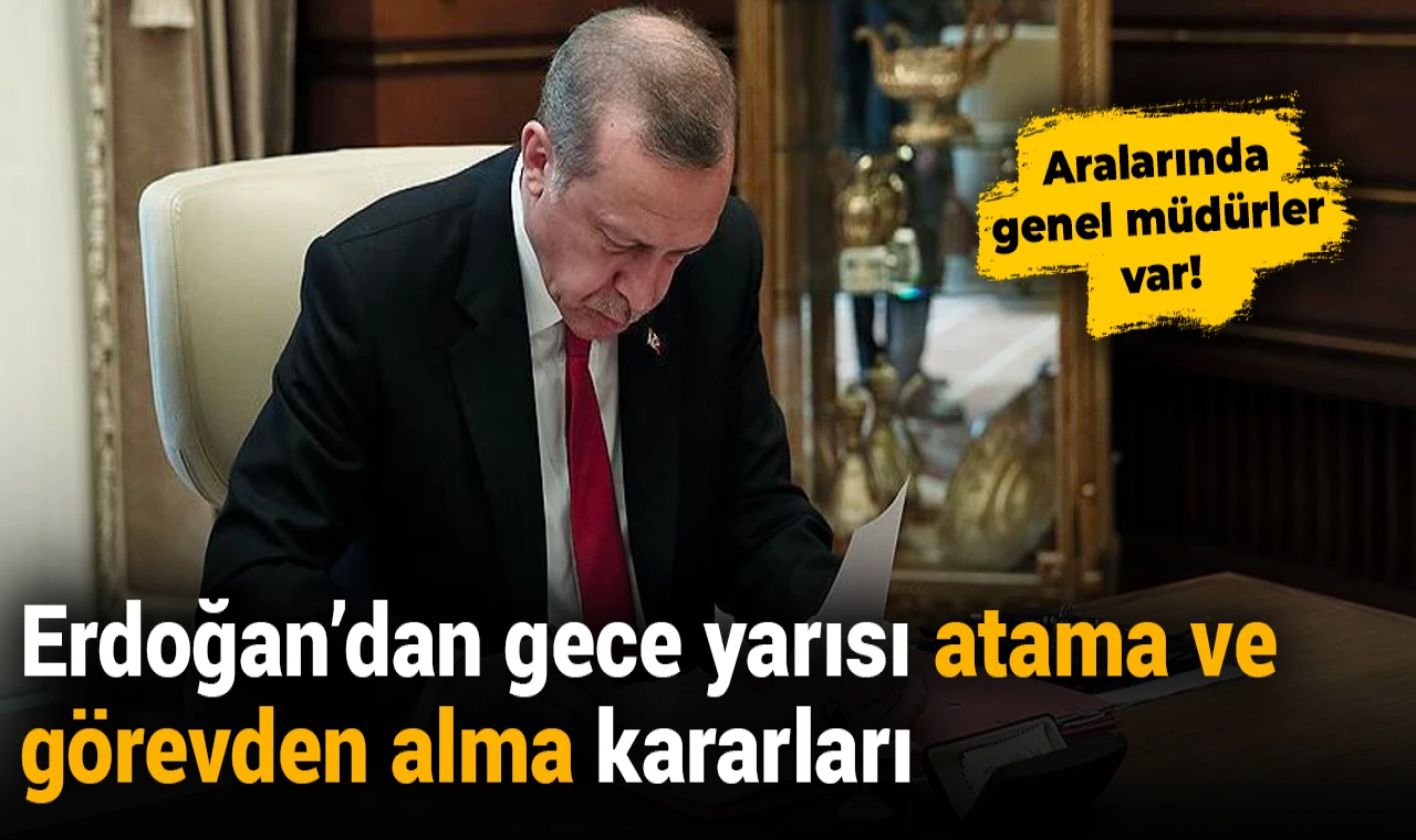 Erdoğan'dan gece yarısı atama ve görevden alma kararları